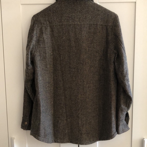 Ragdoll Wool Blended Herringbone Oversized Shirt Jacket - Picture 11 of 16